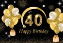 Fondo de fotografía globo de fiesta 40 mujeres adultas niñas señora cuarenta años feliz cumpleaños telón de fondo estudio fotográfico 
