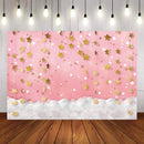 Scintillement scintillant petite étoile photographie décors rose fond décors accessoires nuages ​​bébé douche vinyle photo toile de fond filles