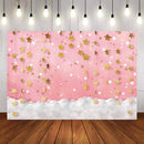 Scintillement scintillant petite étoile photographie décors rose fond décors accessoires nuages ​​bébé douche vinyle photo toile de fond filles