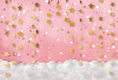 Scintillement scintillant petite étoile photographie décors rose fond décors accessoires nuages ​​bébé douche vinyle photo toile de fond filles