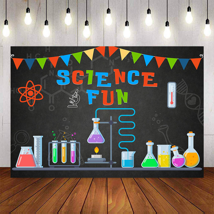 Photography Background Birthday Science Party Invitation Mad Scientist Invitations for Boys Photocall Backdrop Photo Studio