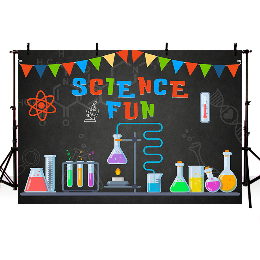 Photography Background Birthday Science Party Invitation Mad Scientist ...
