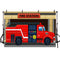 Photography Background Boys Firefighter Fire Station Fire Truck Kid Boy Birthday Party Decor Backdrop Photo Studio Prop