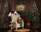 Photography Background Christmas Decoration Tree Retro Vintage Wooden Wall Fireplace Photocall Photo Studio Backdrop