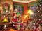 Fondo de fotografía Navidad Santa Claus ventana chimenea corona regalo Nochebuena retrato familiar telón de fondo estudio fotográfico 