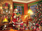 Photography Background Christmas Santa Claus Window Fireplace Wreath Gift Xmas Eve Family Portrait Backdrop Photo Studio