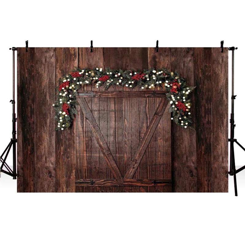Wood Floor Photography Backdrops Christmas Background Backdrops Brown Wooden Props Xmas Vinyl photo Backdrop Flowers For Child