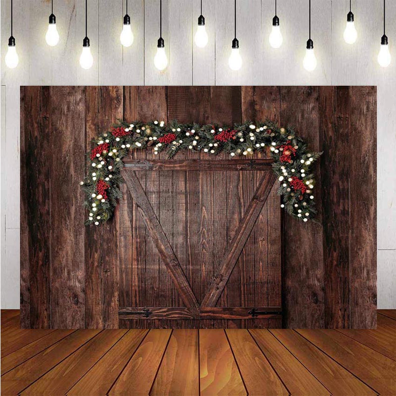 Wood Floor Photography Backdrops Christmas Background Backdrops Brown Wooden Props Xmas Vinyl photo Backdrop Flowers For Child