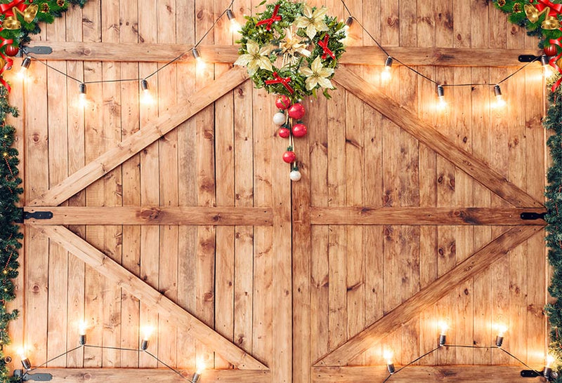 2020 Wood Photography Backdrops Christmas Background Backdrops Wooden Props Xmas Vinyl photo Backdrop Flowers For Wedding