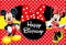 Photography Background Cute Red Mickey Minnie Cartoon Avatar Bow Background Baby 1st Birthday Party Photo Studio Custom
