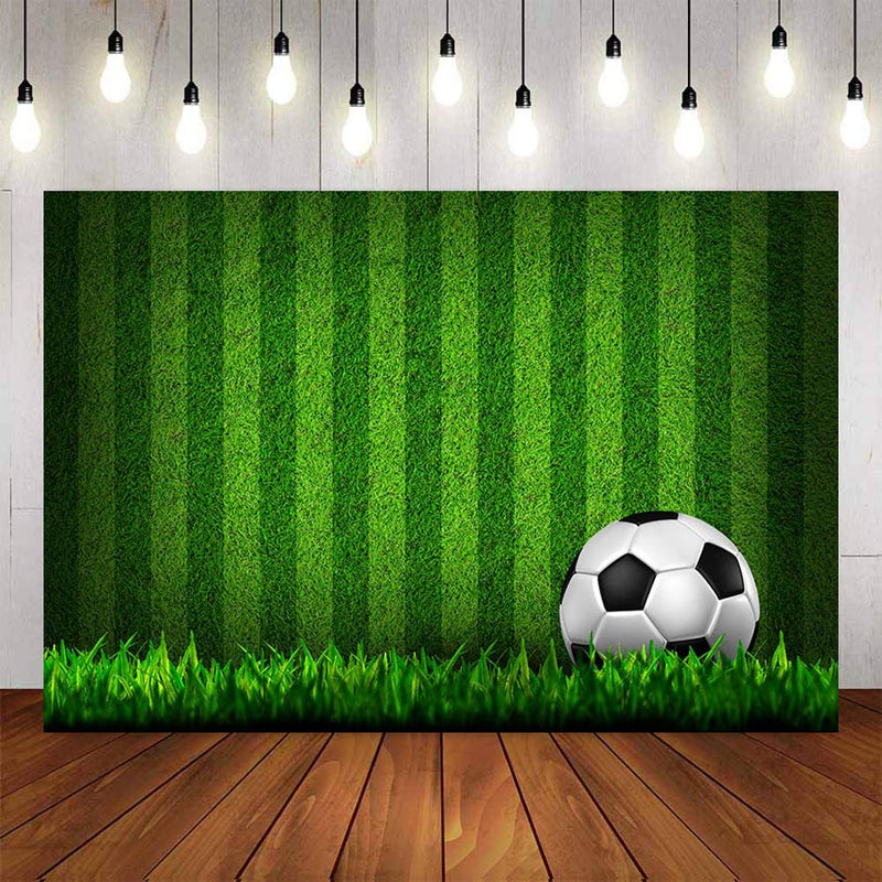 Soccer Photography Background Green Field Grass Soccer Party Backdrop Boy Baby Happy Birthday Party Decor Football Backdrop Photo Studio