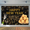 Photography Background Fireworks Balloons Happy New Year Holiday Party Champagne Decorations Backdrop Photo Studio Prop