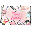 Fondo de fotografía niñas maquillaje Glamour Rosa Spa belleza reina cambio de imagen decoración de fiesta de cumpleaños fondo de estudio fotográfico 