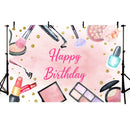 Photography Background Girls Makeup Glamour Pink Spa Beauty Queen Makeover Birthday Party Decor Photo Studio Backdrop