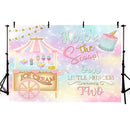 Photography Background Little Princess Baby Ice Cream Cake Decor Birthday Party Photocall Backdrop Photo Studio Banner