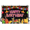 Photography Background Mexican Fiesta Cactus Guitar Birthday Party Decor Portrait Backdrop Photo Studio Banner Props