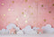 Fondo de fotografía rosa centelleante pequeña estrella nubes niña 1er cumpleaños pastel Smash decoración telón de fondo estudio fotográfico 