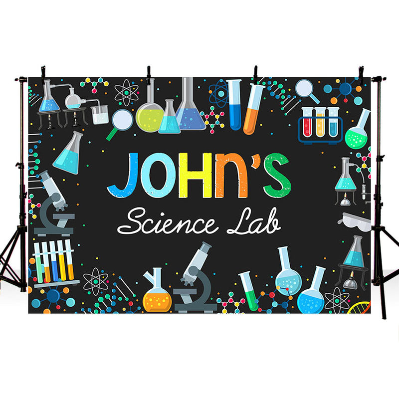 Photography Background Science Chemical Experiments School Fun Scientist Subject Birthday Party Backdrop Photo Studio