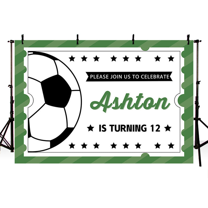 Photography Background Soccer Please Join Us To Celebrate Boys Birthday Party Decorations Backdrop Photo Studio Props