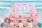 Arrière-plan de photographie d'été, camion de crème glacée rose, Dessert, gâteau d'anniversaire pour enfants, décor Smash, accessoires de Studio Photo 