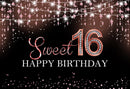 Photography Background Sweet 16 Girl Sparkling diamond Birthday Party Decorate Photocall Photophone Photo Studio