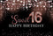 Photography Background Sweet 16 Girl Sparkling diamond Birthday Party Decorate Photocall Photophone Photo Studio