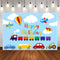 Photography Background Transportation Theme Boy Cars Birthday Party Photophone Backdrop Photo Studio