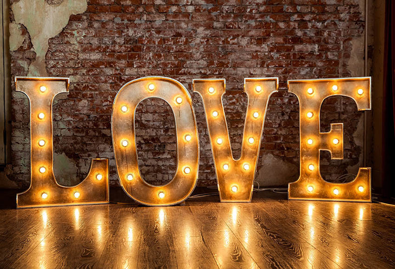 Photography Background Valentine's Day Love Vintage Brick Wall Wedding Bridal Shower Decorations Backdrop Photo Studio