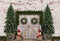 Photography Background Vintage Barn Door Brick Wall Christmas Tree Kids Family Portrait Backdrop Photo Studio Props
