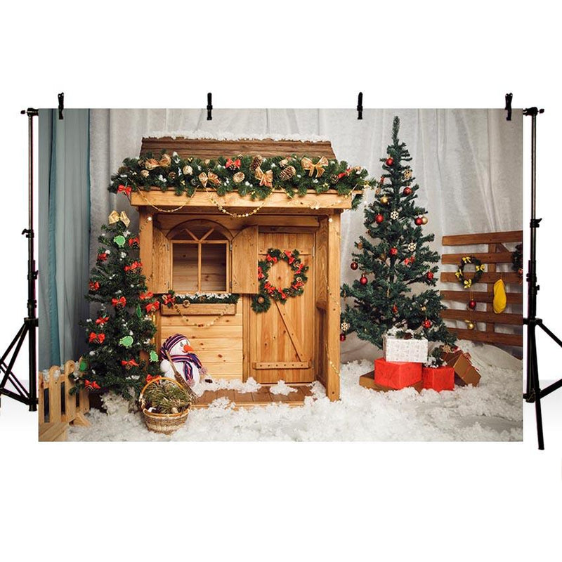 Snow Photography Backdrops Christmas Eve Background Backdrops Home Party Decoration Props Xmas Vinyl photo Backdrop For kids