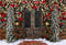 Fondo de fotografía invierno Navidad nieve puerta Vintage brillo Pino niños retrato familiar telón de fondo estudio fotográfico 