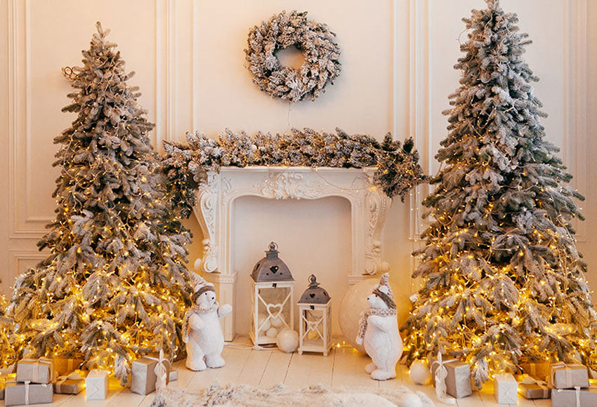 Photography Background Winter Christmas Tree Flash Gift Decoration Christmas Backdrops for Photo Studio Backdrop Photocall