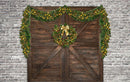 Brick Wall Photography Backdrops Christmas Background Backdrops Wood Door Home Party Decoration Props Xmas Vinyl photo Backdrop