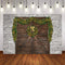 Brick Wall Photography Backdrops Christmas Background Backdrops Wood Door Home Party Decoration Props Xmas Vinyl photo Backdrop