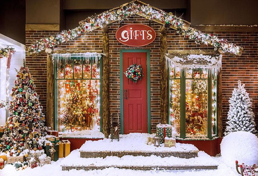 Snow Photography Backdrops Home Christmas Theme Background Backdrops Outdoor Decoration Props Xmas Vinyl photo Backdrop For kids