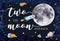 Photography Background Outer Space Rocket Astronaut Two The Moon 2nd Boys Birthday Party Decor Backdrop Photo Studio