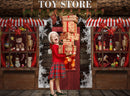 Photography Background Winter Christmas Toy Shop Display Window Glitter Kid Holiday Portrait Backdrop Photo Studio Prop
