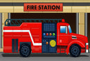 Photography Background Boys Firefighter Fire Station Fire Truck Kid Boy Birthday Party Decor Backdrop Photo Studio Prop