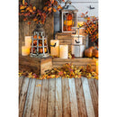 Thanksgiving Photography backdrop autumn halloween pumpkin background for photo studio Maple leaf fall candle wood floor background for photo