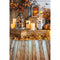 Thanksgiving Photography backdrop autumn halloween pumpkin background for photo studio Maple leaf fall candle wood floor background for photo