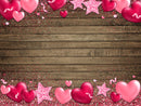 Wood Floor Photography Backdrops Flowers Wooden Background Backdrops Props Valentine's Day Vinyl photo Backdrop Lover