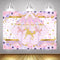 Pink Carnival Amusement Park Photography Floral Carousel Girl Birthday Party Backdrop Decoration Ferris Wheel Newborn Princess