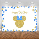 blue Minnie mouse backdrop for photography custom birthday background for photo studio Birthday Party Personalised