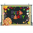 Pizza Party Backdrop for Photography Friends Party Pizza Shop Banner Background Supplies Props Pizza Theme Birthday Backdrops