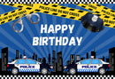 Arrière-plan de photographie sur le thème de la Police, décorations de fête d'anniversaire pour garçons, accessoires de Studio Photo 
