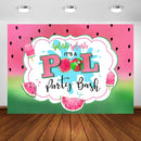 Watermelon Themed Girl First Birthday Photo Studio Background Pool Swimming One in a Melon Birthday Summer Fruit Party Decorations Banner Photography Backdrops for Dessert Table