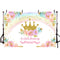 Princess backdrop for photography gold crown Rainbow backdrop for photo studio Floral backgrounds party decoration Princess prop