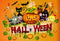 Citrouille Halloween photographie fête d'anniversaire crâne toile de fond chauve-souris crâne chat Photo stand fantôme hibou décorations 