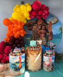 Moana Maui Round Backdrops Ocean Tropical Girls Boys Birthday Circle Background Waialiki Maui Cake Party Table Banner Covers