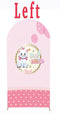 Customize Size Pink Marie Cat Girls Photo Background Cover Arch Theme Background Double Side Elastic Covers